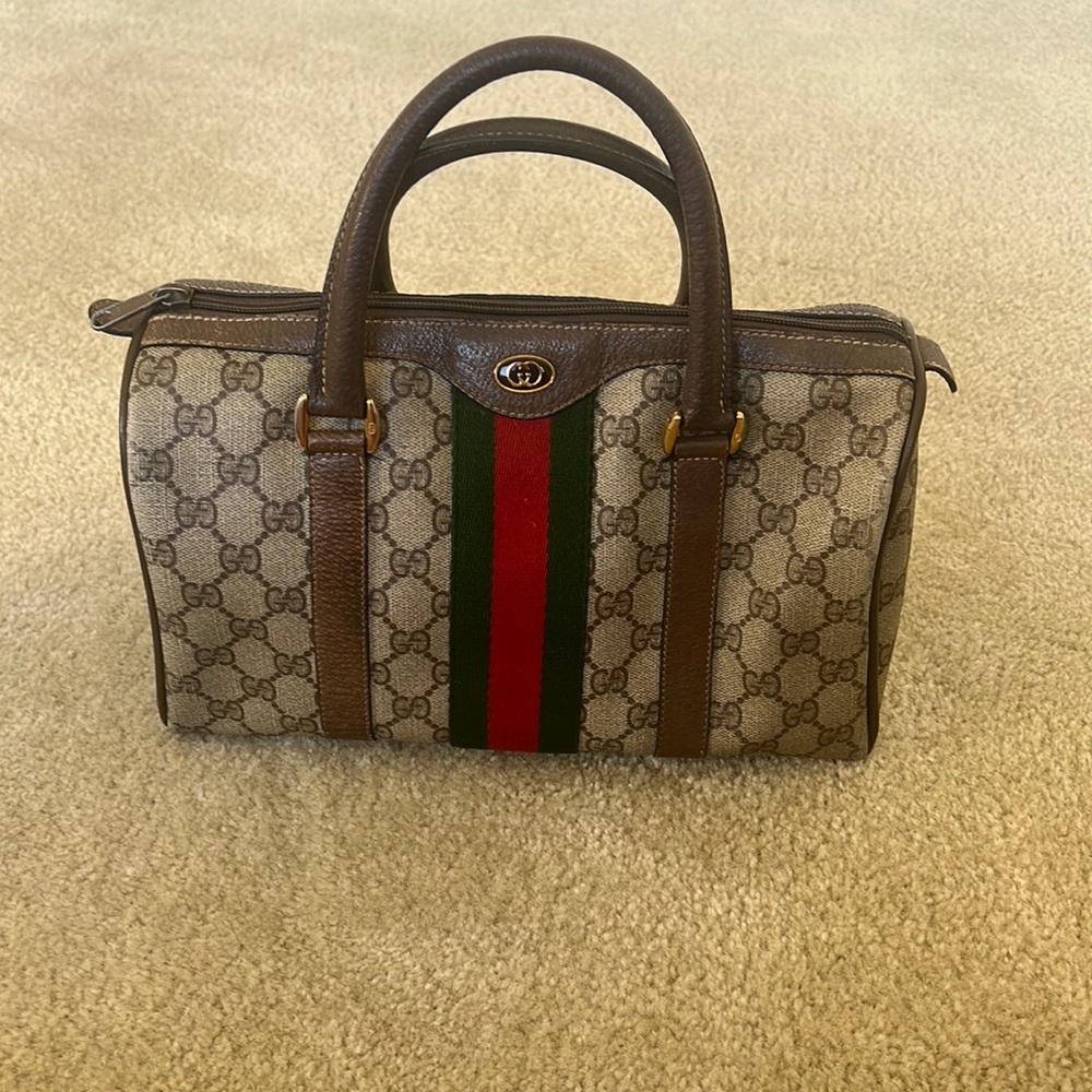 Vintage gucci small bowler bag